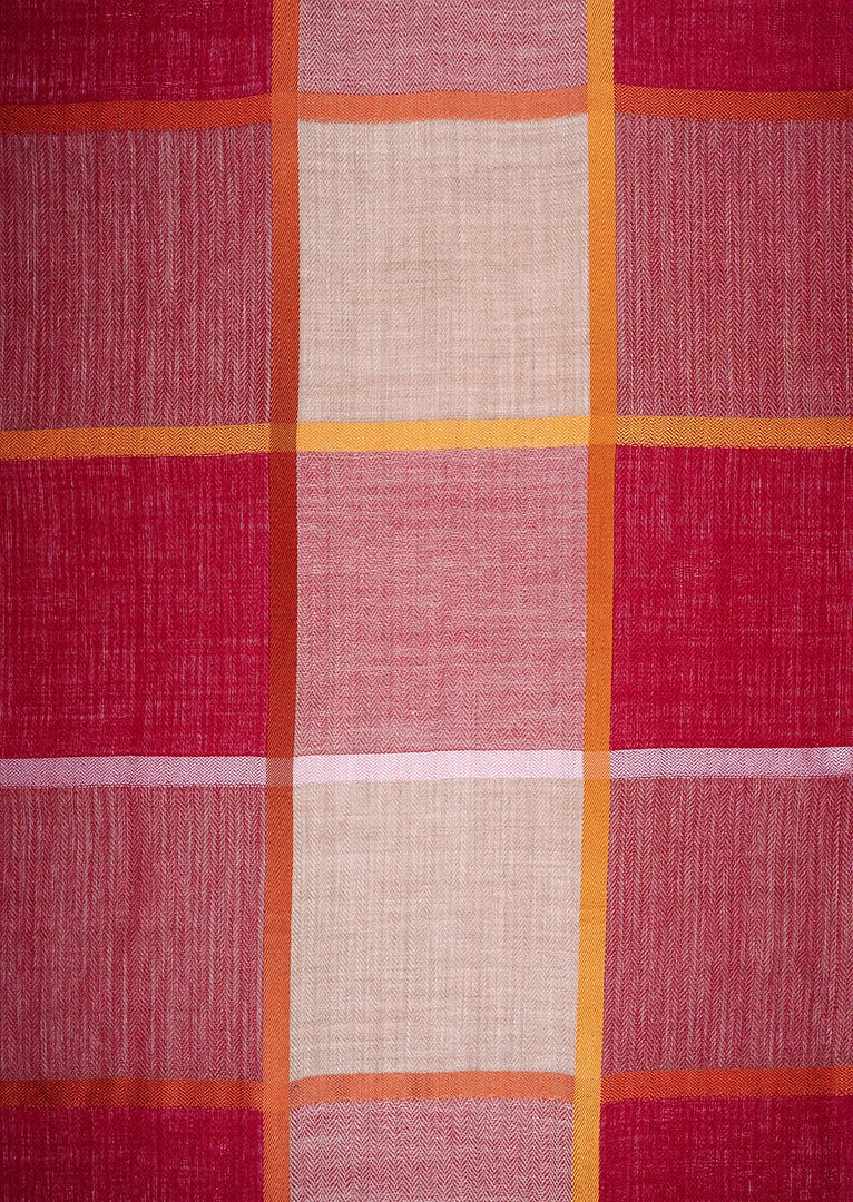 KASCHMIR-SCHAL Bordeaux · Sandbraun · Rosé
