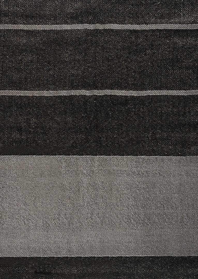 KASCHMIR-SEIDE-SCHAL Anthrazit · Silber