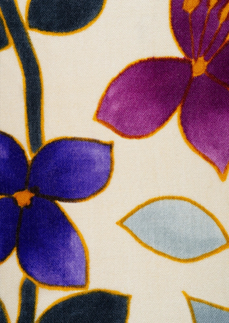 KASCHMIR-SCHAL Creme · Lila · Violett · Lichtgrau