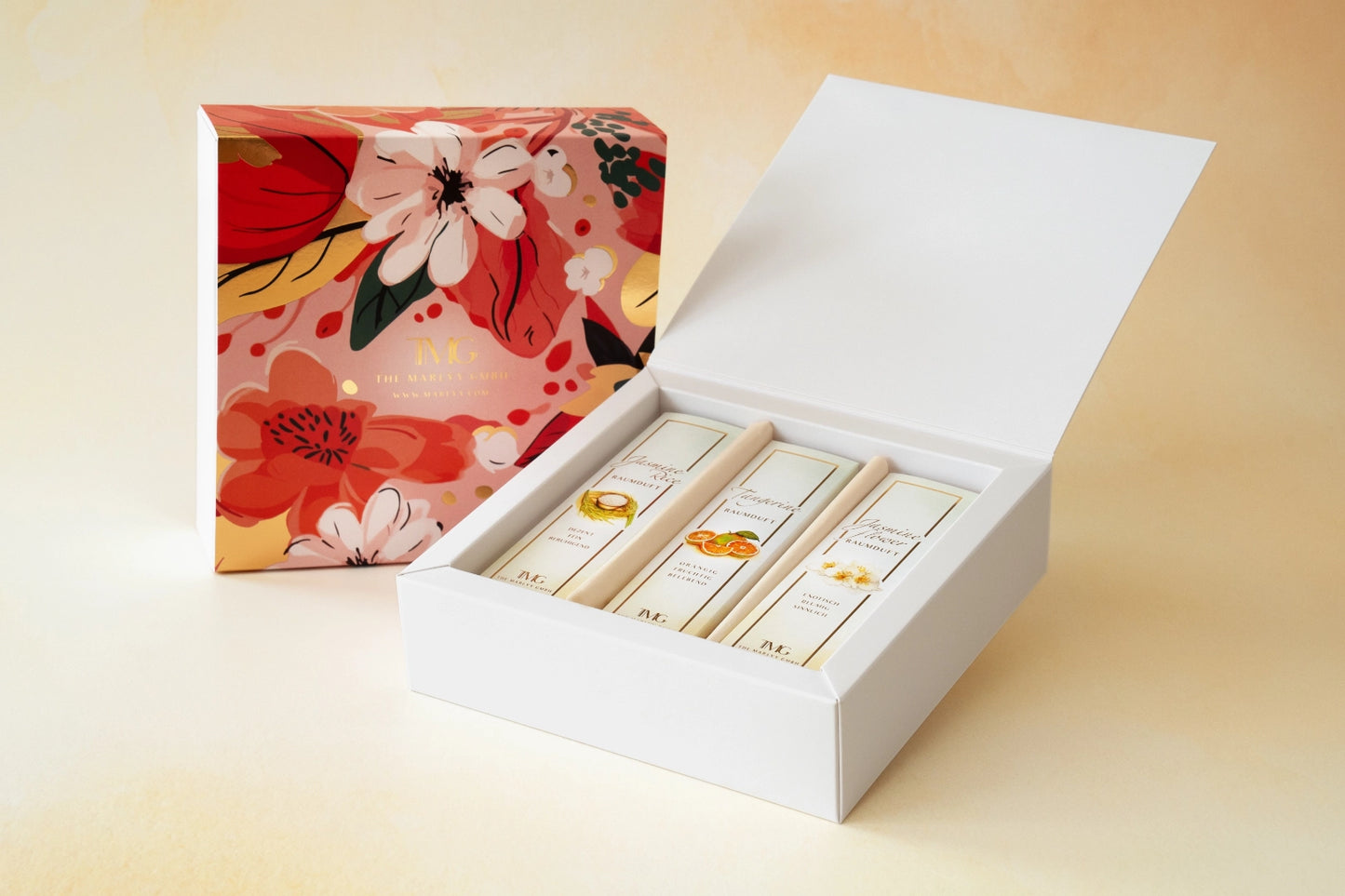 GESCHENK-SET RAUMDUFT SPRAYS 3 x 50 ml: Jasmine Rice · Tangerine · Jasmine Flower
