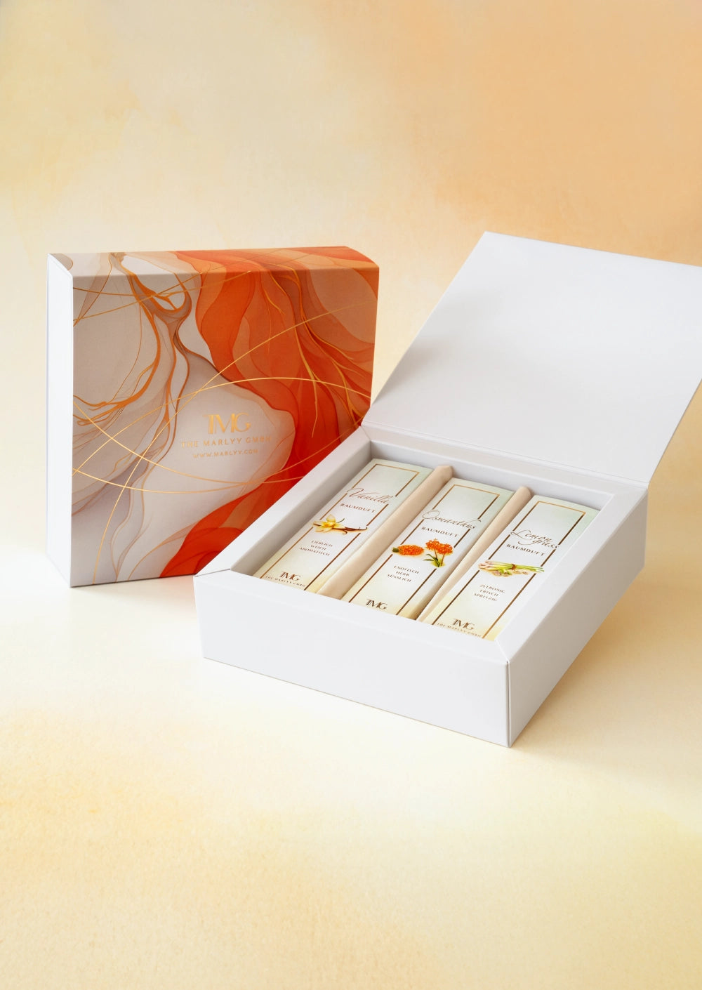 GESCHENK-SET RAUMDUFT-SPRAYS 3 x 50 ml: Vanilla · Osmanthus · Lemongrass